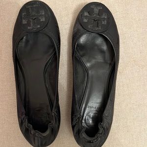 Tory Burch, Minnie pave travel ballet flat, black, classic flats, size 6